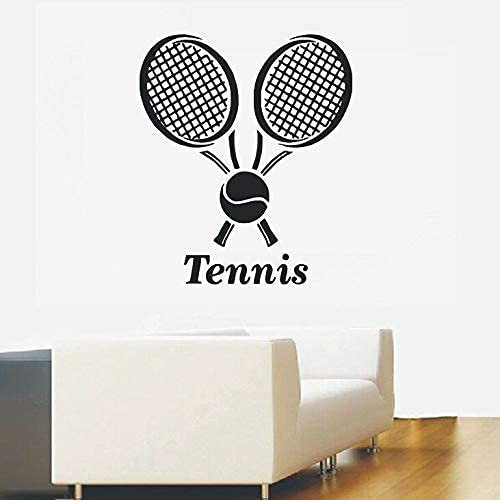 Tennis Sport Wandtattoo Tennis Wandaufkleber Home Interior Design Kunst Abnehmbare Vinyl Tennis Tapete Jungen Zimmer Kunst 42 * 49Cm