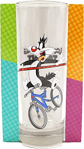 I LOVE FANCY DRESS Looney Tunes - Bicchieri estivi in vetro per bambini, colorati, con personaggi dei cartoni animati, confezione da 12