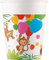 Procos 93781 93781 Jungle Balloons, 200 ml, 8 pezzi, FSC, bicchieri usa e getta, bicchieri di carta, per compleanno, feste a tema, giungla, palloncini, multicolore