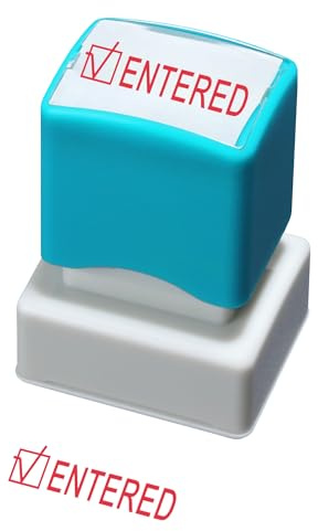 WAFJAMF Entered Pre Inked Rubber Office Message Stamp for Business Use