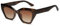 SOJOS Sonnenbrille Cateye Damen Polarisiert Eckig Vintage UV Schutz Trendige Retro Mode Brille SJ2235 mit Schildkröte Rahmen