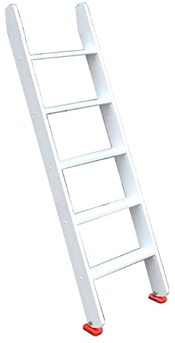 Hochbett Leiter Kurze Etagenbettleiter Weiß - Holzersatz-Etagenleiter für Wohnmobile, Wohnwagen, Wohnwagen, Trittleiter für Loft-Wohnheim-Wohnungsschrank (Size : 5 Step 150cm/59)