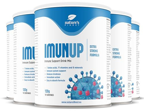 Nature's Finest ImunUp - Hochdosierter Vitamin Komplex ohne Zucker - Multivitaminpulver zur Stärkung des Immunsystems, enthält 7 Aminosäuren, 11 Vitamine und 8 Mineralstoffe