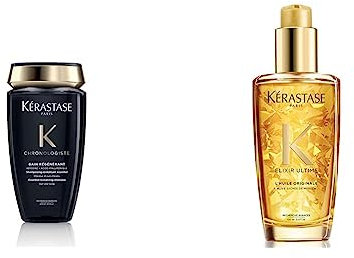 Kerastase Chronologiste Bain Régénérant, 250ml & Kérastase | Haaröl für trockenes Haar, Pflegend und nährend für mehr Glanz, Huile Originale Elixir Ultime, 100 ml