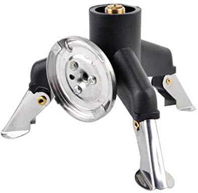 Septpenta Stativ Gasherd Adapter, Tragbarer Zusammenklappbarer Herdbrenner, Rofessional Langer Gastank Umrüstkopf, Kompakt und Leicht, Komplett Aus Kupferkern für Outdoor Rucksacktouren, Wandern