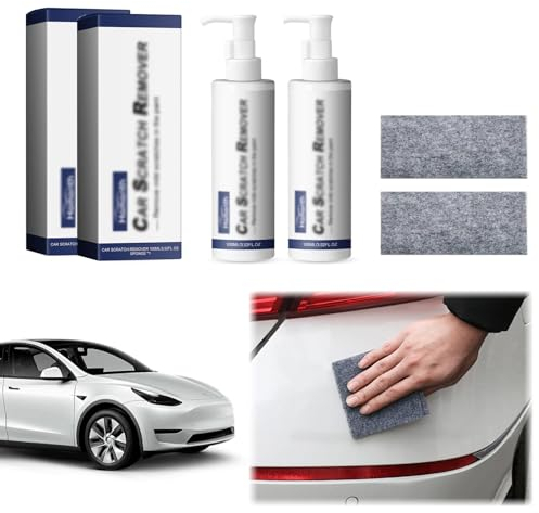 2 Stück Kratzer Entferner Auto, 2025 New Car Scratch Remover, Autolack Kratzer Entferner mit Nano Sparkle Tuch, Kratzersiegelung Beschichtung Renovator Spray für Autos und Motorräder (100ML/ Stück)