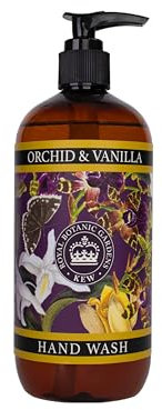 The English Soap Company Kew Gardens Hand and Body Wash, Refreshing Botanical Wash with a Rich Lather, Enriched with Soothing Aloe Vera and Vitamin E, Orchid & Vanilla Scent 500ml