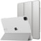 MoKo Coque pour iPad Air 13 Pouces 2024 / iPad Pro 12,9 (6e/5e Gén 2022/2021), Étui Intelligent Dos Translucide Givré en PC Dur, Support Touch ID et Apple Pencil Pro/2e/USB-C, Argent