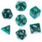 Polyedrische Würfel Set, Abeillo 7 Stück DND Dice, DND Würfel Set für Dungeon und Dragons, Spielwürfel RPG Rollenspiele Tischspiele D&D D20 D12 D10 D8 D6 D4 (Dunkelgrün)