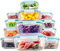 KICHLY Airtight Glass Containers with Lids - Dishwasher, Oven Friendly - Leak Proof Silicone Seal & BPA Free (Pack of 48)