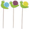 BCOATH 3St terassendeko makramee Outdoor gartenfiguren Schneckenform Pflanzendekoration Blumentöpfe im Freien Outdoor-Pflanzenpflücker Gartendekorationen dekorative Rasenpfähle Eisen