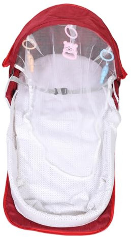 Abaodam Cuna portátil Cama de Viaje para bebé Carpa de Playa para Bebe Cuna de Viaje Cama Multifuncional para bebé Cuna Desmontable para bebé Vaina de sueño Cuna de Bebe algodón Rojo
