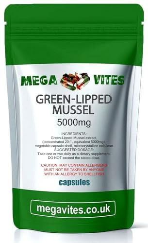 Green Lipped Mussel Capsules 5000mg x 365 - MEGAVITES