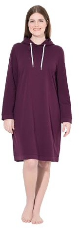 Ulla Popken Damen Schlafanzug traubenrot 50+