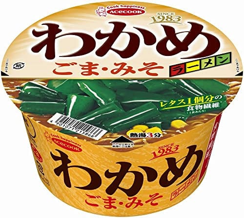 AceCook Wakame Ramen Sesame Miso 78g×12 Japan Cup Noodles