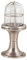 Licht-Erlebnisse Sockelleuchte Messing Glas in Nickel matt IP54 Garten Terrasse H:25 cm E27 Rustikal Maritime Outdoor Wegeleuchte Außen SANTORIN