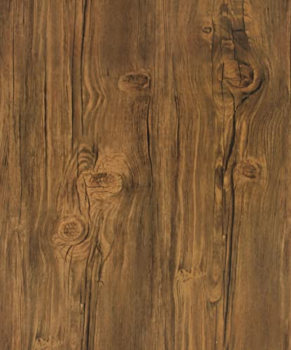 42x1000cm Brown Wood Wallpaper Self Adhesive Wallpaper Peel and Stick Wallpaper Wood Grain Wallpaper Removable Wallpaper Vintage Rustic Wall Covering Paper Shelf Drawer Liner Vinyl Roll