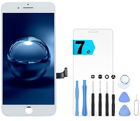 CD37 Screen Replacement for iPhone 7 – 4.7 LCD Display with Touch Screen digitizer- LCD Screen with Full Assembly Kit and Repair Tools (White)