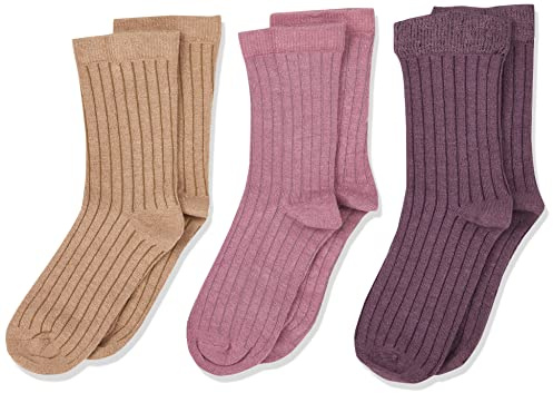 MINYMO Unisex Kinder Wool Socks - Rib 3-pack Socken (3er Pack)