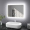 Finmrys Badspiegel mit Beleuchtung 90x60 cm LED Spiegel Bad mit Touch-Schalter Beschlagfrei Badezimmerspiegel Dimmbar Beleuchtet Kaltweiß Warmweiß Horizontal Vertikal（35.43x23.62 Inch）