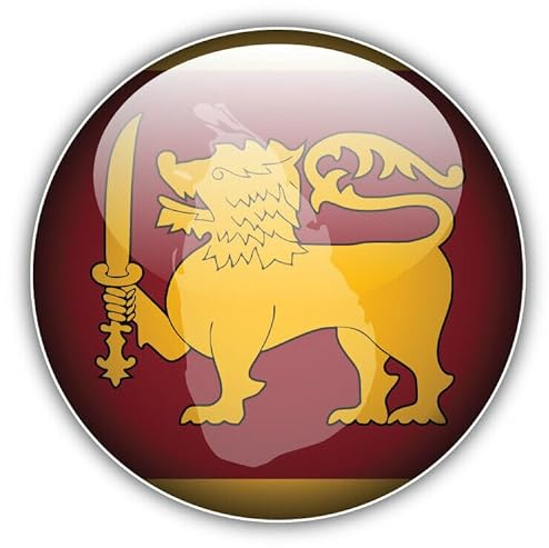 Sri Lanka Karte mit Flagge H479 Autoaufkleber Sticker Aufkleber 12 cm