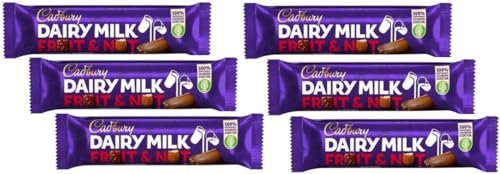 Indulge in Delight: Dairy Milk Fruit & Nut 49g Chocolate Bars - Pack of 6 | Classic Blend of Creamy Milk Chocolate with Fruits and Nuts | Perfect Snack or Gift Option