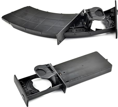JOBOUND Auto Vorne Mittelkonsole Wasser Tasse Getränkehalter for BMW 5 Series E60 E61 M5 525i 528i 530i 535i 550i 2004-2010 51459125622 Getränkehalter (Size : Black Right Straight)