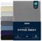 Dreamzie Premium Spannbettlaken 120x200 cm, Spannbetttuch für Dicke Matratzen bis zu 22 cm, Bettlaken 100% Jersey Baumwolle, 150 g/m², Oeko-TEX Zertifiziert - Anthrazit