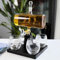 Wine Whiskey Glass Decanter, Creative Boat Shape Decanter, The Sails and Hull are Amber, Handcrafted Decanter, Beautifully Presented in a Cylindrical Boat Decanter
