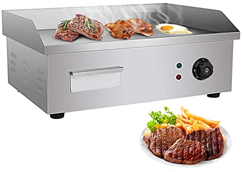 Parrilla Eléctrica Plana De 3000 W, Plancha Eléctrica Para Encimera, Plancha Plana De Acero Inoxidable De 22 Pulgadas, Placa Calefactora Para Barbacoa, Parrilla De Cocina, Control De Temperatura Ajus