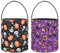 JOFONY 2 Stücke Halloween Süßigkeiten Tasche,Halloween Süßigkeiten Eimer mit Licht,Halloween Süßigkeiten Beutel Tragetaschen für Halloween Snacks Goodie Süßigkeiten Halloween Party Deko