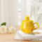 Swsdee Taza De Cerámica,Taza De Cerámica Patito Amarillo,Tazas De Café Con Tapa, Regalo Creativo En Caja De Regalo,Prácticas Tazas De Café Para Oficina Y Hogar,Para Café, Té Y Leche (B)