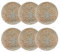 NOVASTYL - Lot 6 assiettes desserts ambre 20cm en grès marron et beige - 2614612
