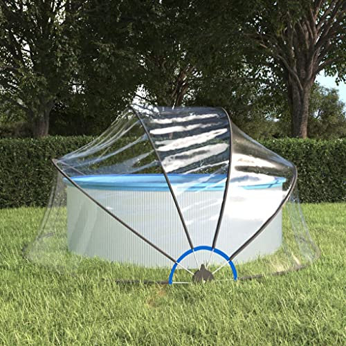 NQJIBUE Piscine & Spa Dome Rond 315x158cm PVC Accessoires Piscine & Spa