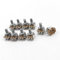 Fegtrtyoa 10 Stueck Oben Einstellung Linear Doppel geriffelten Welle Potentiometer 50K Ohm B50K