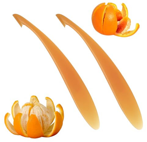 Orange Peeler,2 PCS Orange Peeler Tool, Long Handled Speed Peeler, Citrus Peeler, Orange Peeler, Orange Peeler Tool for Lemon, Orange, Mango