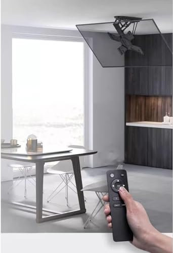 LwsCUiH Supports muraux Support TV au Plafond électrique Rabattable caché, 0-75 °, Convient au Support TV for écran LED de 32 à 55 Pouces