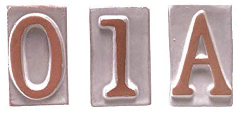 6 BL Di BL NUMERO CIVICO IN TERRACOTTA 5 CM.8,5H
