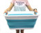 SAMMART 41L (10,8 gallon) Collapsible Plastic Laundry Basket - Foldable Pop Up Storage Container/Organizer - Portable Washing Tub - Space Saving Hamper/Basket (Hellblau)