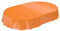 Wachstuchtischdecke Wachstuch abwaschbare Tischdecke Uni Glanz Einfarbig Orange Schnittkante Oval 140 x 180cm
