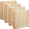 Unfinished Wood Blocks for Crafts, 2.5 cm Thick MDF Squares (10.2 x 10.2 cm, 4-Pack)
