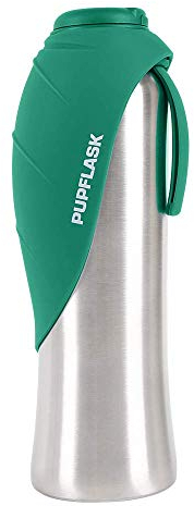 PupFlask Botella de Agua Grande para Perros | Acero Inoxidable de 800 ml o 1200 ml | Práctico dispensador de Agua para Perros | Botella de Agua portátil para Mascotas