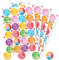 Spruchaufkleber, 96er Set: Runde Sticker mit Sprüchen, Aufkleber Rund, Spruch Schön Dass Es Dich Gibt, Geschenkaufkleber Sprüche, Zum Aufkleben, Erwachsene & Kinder, Geschenk Freundschaft, ⌀ 4 cm