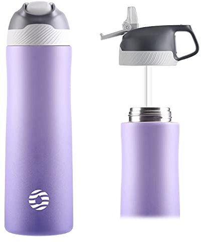 FEIJIAN 316 Stainless Steel Water Bottle with Straw Water Bottle - 550ml 710ml