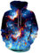 EOWJEED Unisex Realistische 3D Gedruckt Hoodies Unisex Langarm Sweatshirts Pullover für Männer Frauen mit großen Taschen, Galaxy-xw17, Small