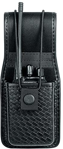 TAFTACFR Universal Radio Case Two Way Radio Holder Universal Pouch for Walkie Talkies Nylon Holster Accessories for Motorola MT500, MT1000, MTS2000 and Similar Models(Basketweave Artificial Leather