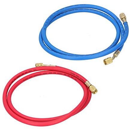 Tubo di riempimento del fluoro del condizionamento d'aria, Tubi di Ricarica per refrigerante Condizionatore d'Aria Strumento di aggiunta (1.5m for R410, 2pc)