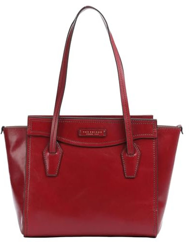 The Bridge Schultertasche Angela Leder Shopper Bag, rot, Einheitsgröße