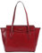 The Bridge Schultertasche Angela Leder Shopper Bag, rot, Einheitsgröße