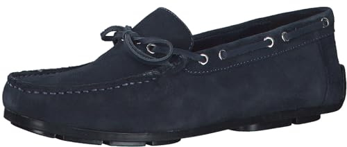 MARCO TOZZI by Guido Maria Kretschmer Herren Slipper aus Leder Flach, Blau (Navy), 45 EU